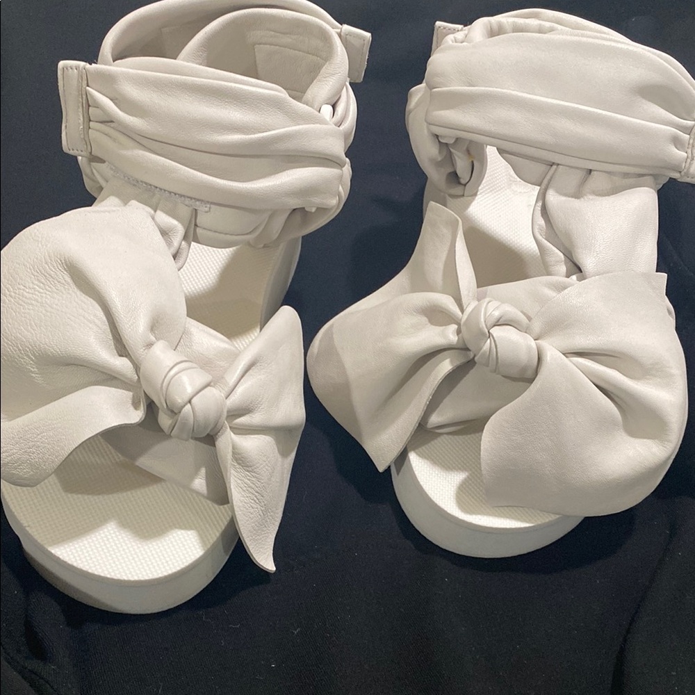 Red Valentino White Bow Sandals